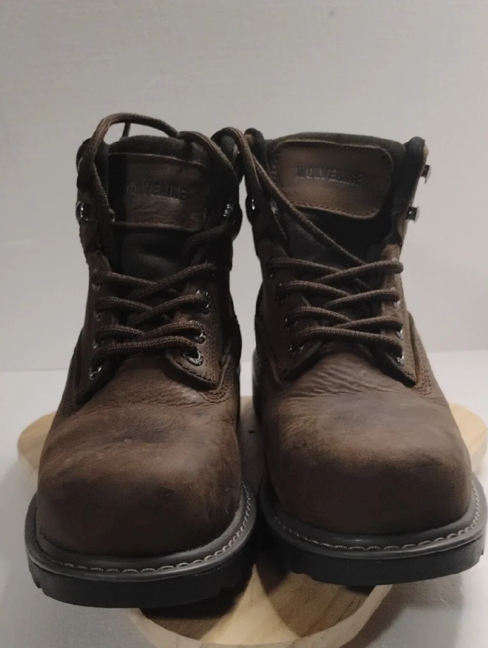 Wolverine Brown Lace-Up Work Boots
